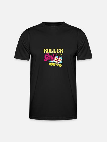 Rollschuhe - Männer Funktions-T-Shirt - Schwarz