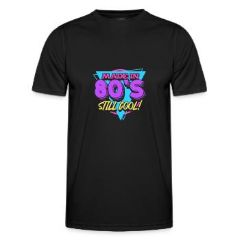 80er Jahre - Männer Funktions-T-Shirt - Schwarz - Vorne - AI Model Male 178 dark (178cm)