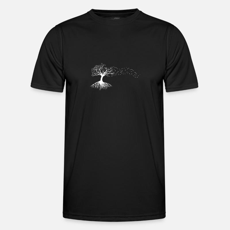 Tree Old Lonely Tree Old Tree Leafless Tree - Männer Funktions-T-Shirt - Schwarz