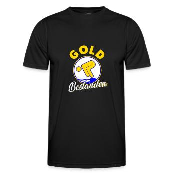 Gold Bestanden - Männer Funktions-T-Shirt - Schwarz - Vorne - AI Model Male 178 dark (178cm)