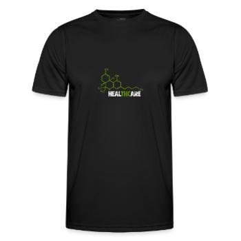 THC - Männer Funktions-T-Shirt - Schwarz - Vorne - AI Model Male 178 dark (178cm)