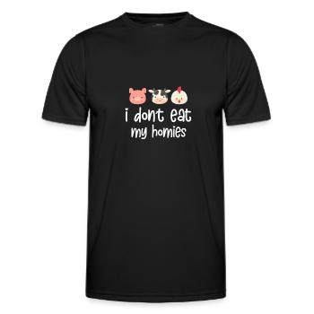 Vegan Veganer Veganismus Tierrechte Geschenk - Männer Funktions-T-Shirt - Schwarz - Vorne - AI Model Male 178 dark (178cm)