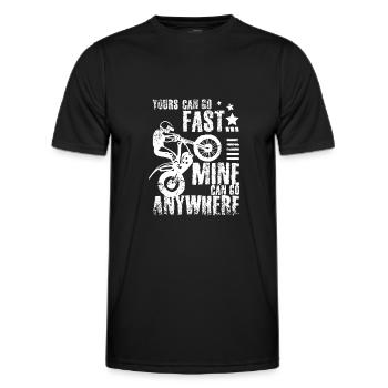 Moto trial bike - Men's Functional T-Shirt - black - Front - AI Model Male 178 dark (178cm)