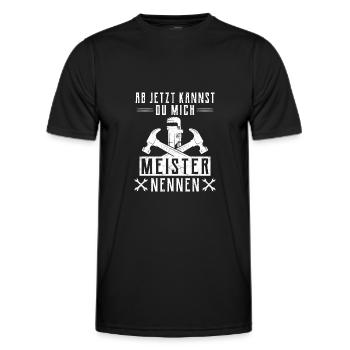 Klempner Handwerker Spengler Meister bestanden - Männer Funktions-T-Shirt - Schwarz - Vorne - AI Model Male 178 dark (178cm)