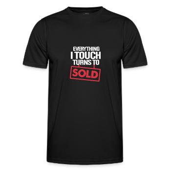 Real Estate Agent Real Estate Agent Gift - Men's Functional T-Shirt - black - Front - AI Model Male 178 dark (178cm)