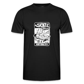 Skateboarding Skateboard Skateboarder Vintage - Men's Functional T-Shirt - black - Front - AI Model Male 178 dark (178cm)