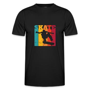Skateboarding Skateboard Skateboarder Vintage - Men's Functional T-Shirt - black - Front - AI Model Male 178 dark (178cm)