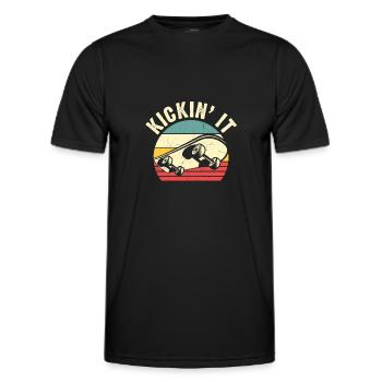 Skateboarding Skateboard Skateboarder Vintage - Men's Functional T-Shirt - black - Front - AI Model Male 178 dark (178cm)