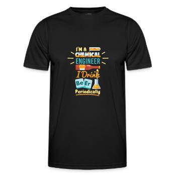 CHEMICAL ENGINEER: I'm A Chemical Engineer - Men's Functional T-Shirt - black - Front - AI Model Male 178 dark (178cm)