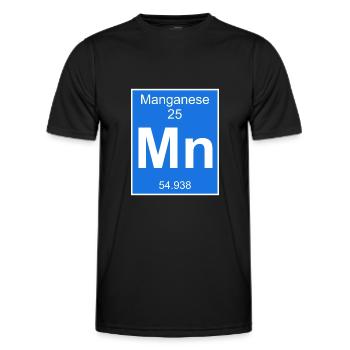 Mangan chemisches Element Periodensystem - Männer Funktions-T-Shirt - Schwarz - Vorne - AI Model Male 178 dark (178cm)