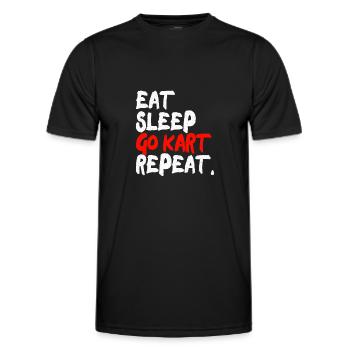 Go Kart Racing Go Kart Cars Go Karting Go-Karter - Men's Functional T-Shirt - black - Front - AI Model Male 178 dark (178cm)