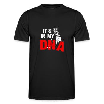It is in my DNA CNC Milling Cutter Machinist - Men's Functional T-Shirt - black - Front - AI Model Male 178 dark (178cm)
