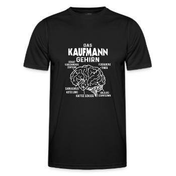 Kaufmann Gehirn Einzelhandelskaufmann Verkäufer - Männer Funktions-T-Shirt - Schwarz - Vorne - AI Model Male 178 dark (178cm)