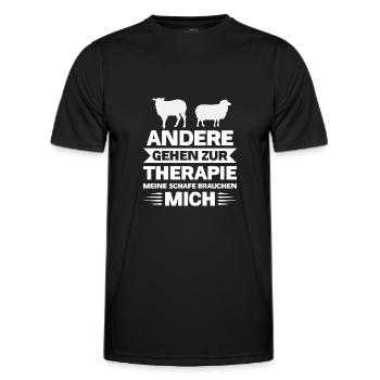 Schafe Schaf Schäfer Geschenk - Männer Funktions-T-Shirt - Schwarz - Vorne - AI Model Male 178 dark (178cm)