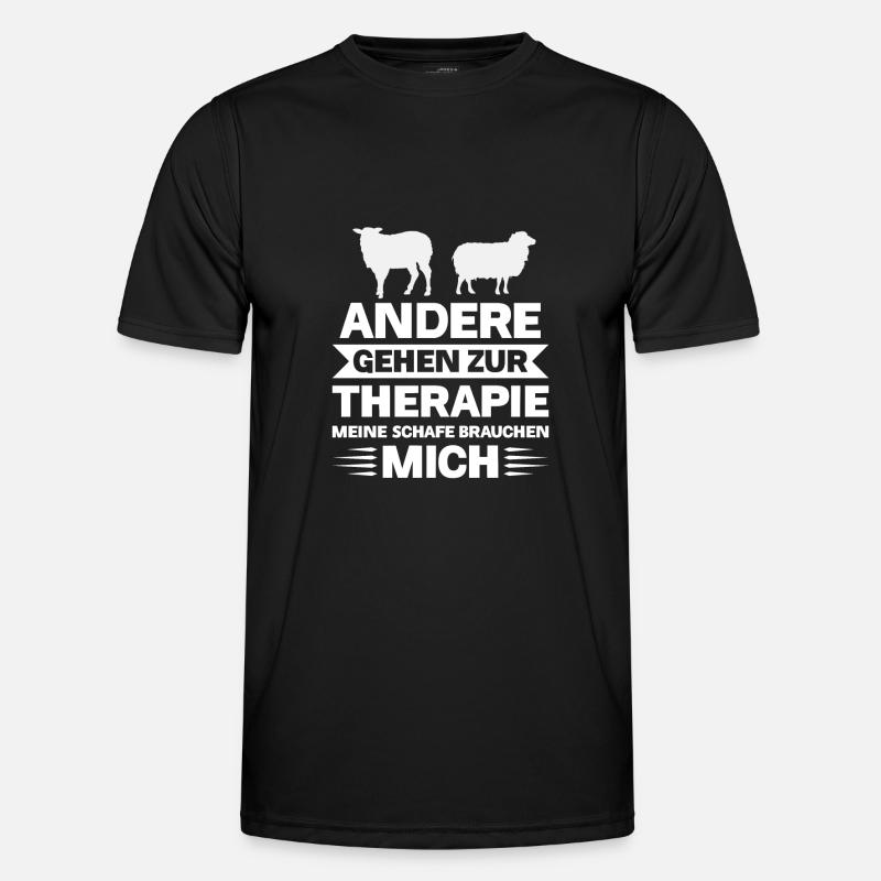 Schafe Schaf Schäfer Geschenk - Männer Funktions-T-Shirt - Schwarz