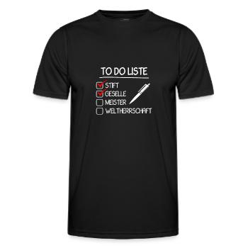 Journeyman 2022 Journeyman's Examination Bestanderen Examination - Men's Functional T-Shirt - black - Front - AI Model Male 178 dark (178cm)