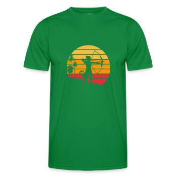 Sunset Archers Tir à l’arc Sports à l’arc - T-shirt sport Homme - vert - Devant - AI Model Male 178 dark (178cm)