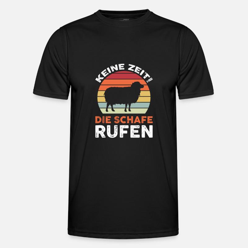 Schafe Schaf Schäfer Geschenk - Männer Funktions-T-Shirt - Schwarz