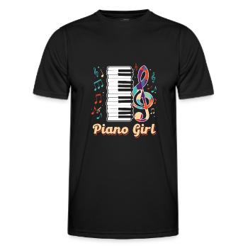 Piano Piano Piano Touches de piano Piano - T-shirt sport Homme - noir - Devant - AI Model Male 178 dark (178cm)