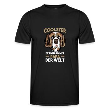 Bernhardiner Bernhardiner Papa - Männer Funktions-T-Shirt - Schwarz - Vorne - AI Model Male 178 dark (178cm)