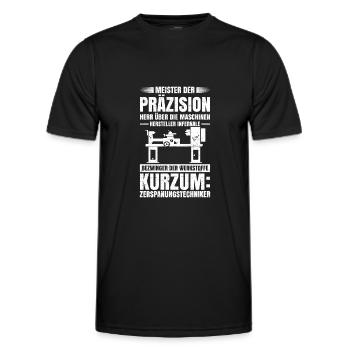 Meister Zerspanungsmechaniker Techniker Zerspaner - Männer Funktions-T-Shirt - Schwarz - Vorne - AI Model Male 178 dark (178cm)