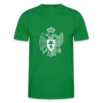 Crown serbia Serbija Yugoslavia Balkans - Men's Functional T-Shirt - kelly green - Front - AI Model Male 178 dark (178cm)