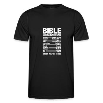 Jesus Christ Christ Bible Religion Gift - Men's Functional T-Shirt - black - Front - AI Model Male 178 dark (178cm)