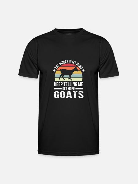 Goat Retro Goat Gift - Men's Functional T-Shirt - black