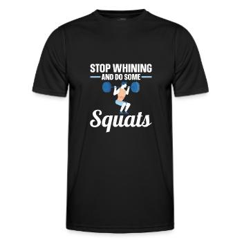 Kniebeugen Squat Gewichtheben Gym Workout Squats - Männer Funktions-T-Shirt - Schwarz - Vorne - AI Model Male 178 dark (178cm)