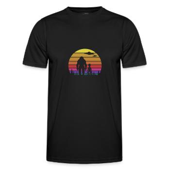 Bigfoot Alien - T-shirt sport Homme - noir - Devant - AI Model Male 178 dark (178cm)