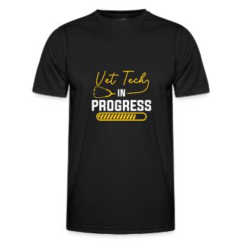 veterinarian veterinary medicine animals medicine veterinary practice - Men's Functional T-Shirt - black - Front - AI Model Male 178 dark (178cm)
