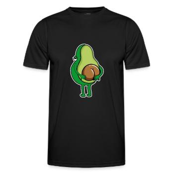 Avocado Ass Scratch Butt Avocado Lover Vegan - Männer Funktions-T-Shirt - Schwarz - Vorne - AI Model Male 178 dark (178cm)