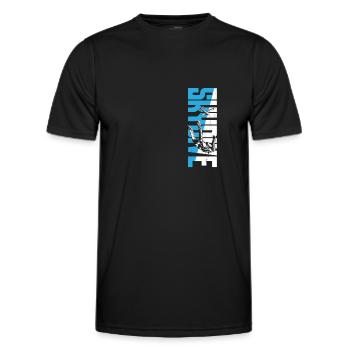 Skydiving Skydive - Men's Functional T-Shirt - black - Front - AI Model Male 178 dark (178cm)