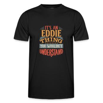 C’est une chose Eddie que vous ne comprendriez pas - - T-shirt sport Homme - noir - Devant - AI Model Male 178 dark (178cm)