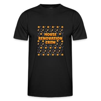 Équipe de rénovation de maison Équipe Équipe Rénover - T-shirt sport Homme - noir - Devant - AI Model Male 178 dark (178cm)