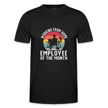 Home Office Home Work Computer Home Work - Men's Functional T-Shirt - black - Front - AI Model Male 178 dark (178cm)