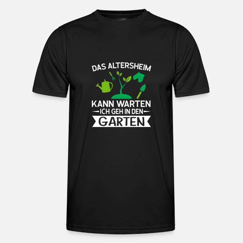 Gartenarbeit Gärtner Gartenarbeiter Geschenk - Männer Funktions-T-Shirt - Schwarz