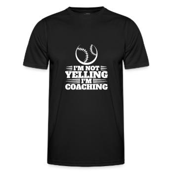 I'm Not Yelling I'm Coaching Baseball - Men's Functional T-Shirt - black - Front - AI Model Male 178 dark (178cm)