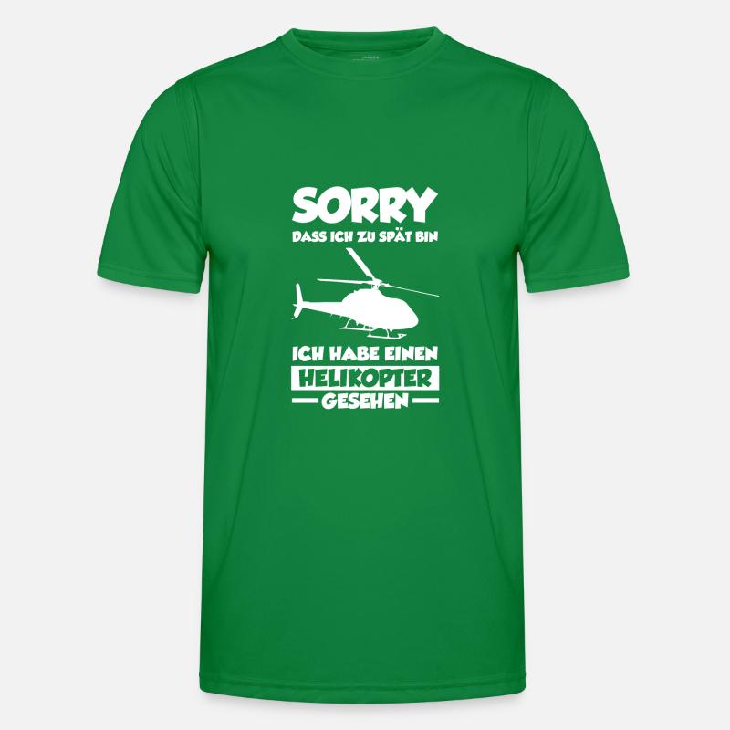Helikopter Hubschrauber Pilot Heli Männer Funktions-T-Shirt