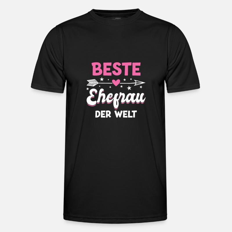 Beste Ehefrau Ehemann Ehefrau Geschenk - Männer Funktions-T-Shirt - Schwarz