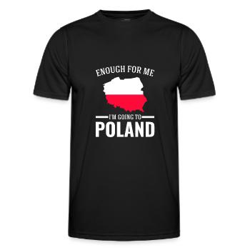 Polnische Polen Polnische Flagge Geschenk - Männer Funktions-T-Shirt - Schwarz - Vorne - AI Model Male 178 dark (178cm)