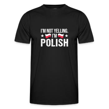 Polnische Polen Polnische Flagge Geschenk - Männer Funktions-T-Shirt - Schwarz - Vorne - AI Model Male 178 dark (178cm)