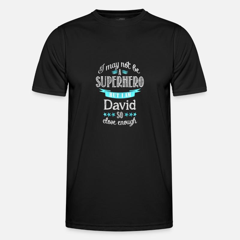 David - Männer Funktions-T-Shirt - Schwarz