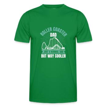 Amusement Park Roller Coaster Dad - Men's Functional T-Shirt - kelly green - Front - AI Model Male 178 dark (178cm)