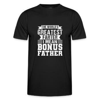 Beau-père Bonus Papa Bonus Père Cadeau - T-shirt sport Homme - noir - Devant - AI Model Male 178 dark (178cm)