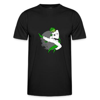 Leguan Karate Tae kwon do - Männer Funktions-T-Shirt - Schwarz - Vorne - AI Model Male 178 dark (178cm)
