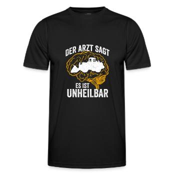 Der Arzt sagt es ist unheilbar Radlader - Männer Funktions-T-Shirt - Schwarz - Vorne - AI Model Male 178 dark (178cm)