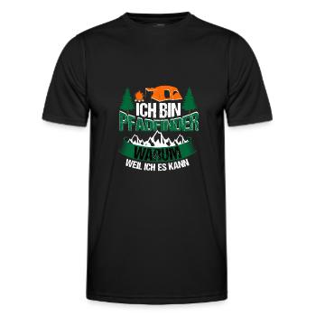Pfadfinder Zeltlager Ich bin Pfadfinder - Männer Funktions-T-Shirt - Schwarz - Vorne - AI Model Male 178 dark (178cm)