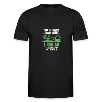 Real Estate Agent Real Estate Agent Gift - Men's Functional T-Shirt - black - Front - AI Model Male 178 dark (178cm)