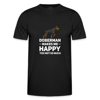 Doberman Doberman Cadeau - T-shirt sport Homme - noir - Devant - AI Model Male 178 dark (178cm)